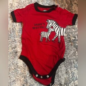 Garanimals Red Zebra Print Bodysuit